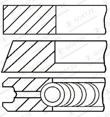 Piston Ring Kit GOETZE ENGINE 08-432900-00