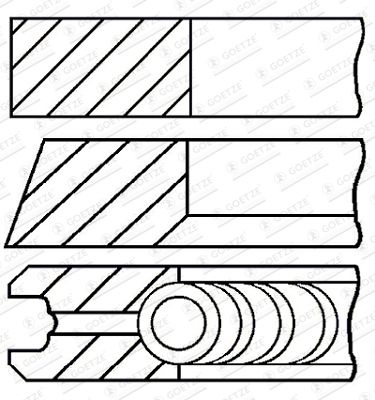 GOETZE ENGINE 08-433007-00 Piston Ring Kit