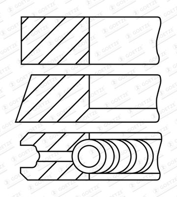 GOETZE ENGINE 08-433107-00 Piston Ring Kit