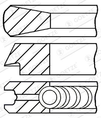 GOETZE ENGINE 08-433607-00 Piston Ring Kit
