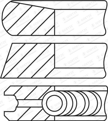 GOETZE ENGINE 08-435207-00 Piston Ring Kit