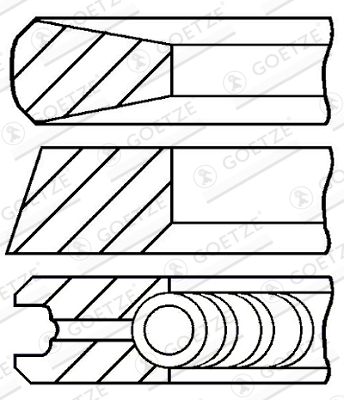 GOETZE ENGINE 08-436700-00 Piston Ring Kit