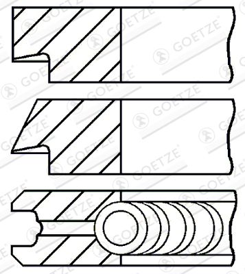GOETZE ENGINE 08-438306-00 Piston Ring Kit