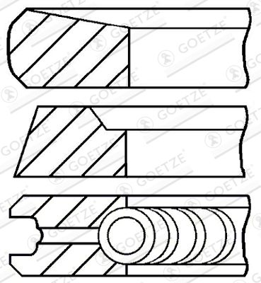 Piston Ring Kit GOETZE ENGINE 08-440300-00