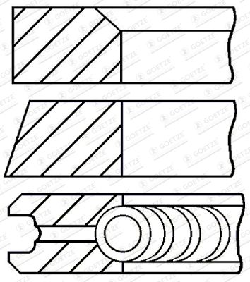 GOETZE ENGINE 08-440800-00 Piston Ring Kit
