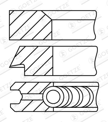 Piston Ring Kit GOETZE ENGINE 08-442200-10
