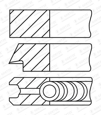 GOETZE ENGINE 08-442900-10 Piston Ring Kit