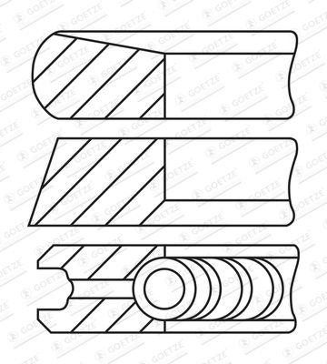 GOETZE ENGINE 08-443108-00 Piston Ring Kit