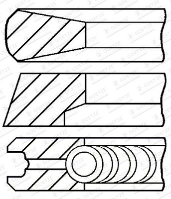 Piston Ring Kit GOETZE ENGINE 08-444500-00