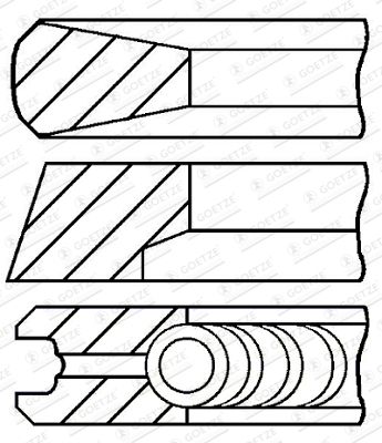 GOETZE ENGINE 08-444900-00 Piston Ring Kit