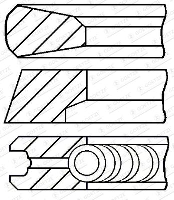 Piston Ring Kit GOETZE ENGINE 08-445200-00