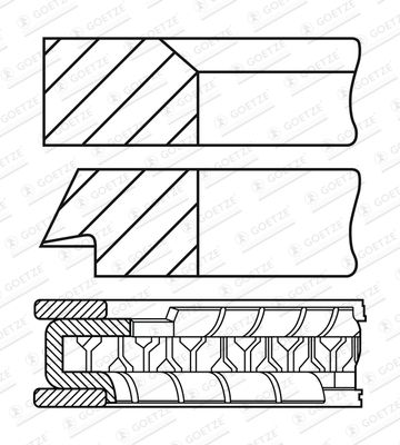 GOETZE ENGINE 08-446000-00 Piston Ring Kit