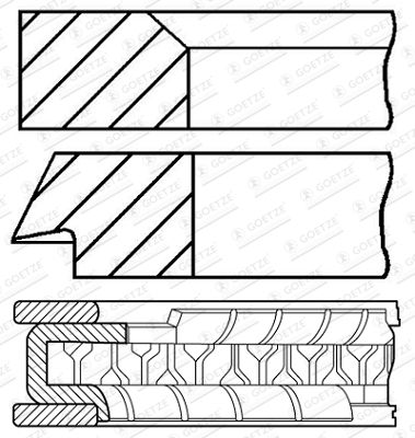 GOETZE ENGINE 08-446905-00 Piston Ring Kit