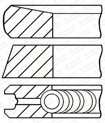 GOETZE ENGINE 08-447400-00 Piston Ring Kit