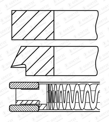 GOETZE ENGINE 08-448800-00 Piston Ring Kit