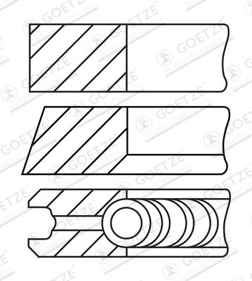 Piston Ring Kit GOETZE ENGINE 08-449707-10