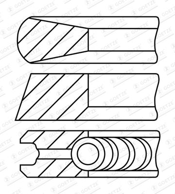 GOETZE ENGINE 08-449800-00 Piston Ring Kit