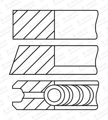 GOETZE ENGINE 08-451400-10 Piston Ring Kit