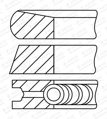 GOETZE ENGINE 08-452000-00 Piston Ring Kit
