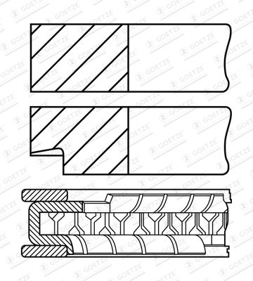 GOETZE ENGINE 08-452200-00 Piston Ring Kit