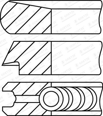 Piston Ring Kit GOETZE ENGINE 08-452407-00