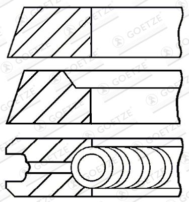 GOETZE ENGINE 08-501800-00 Piston Ring Kit