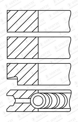 GOETZE ENGINE 08-527608-00 Piston Ring Kit