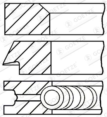Piston Ring Kit GOETZE ENGINE 08-700900-00