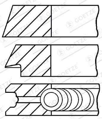 Piston Ring Kit GOETZE ENGINE 08-701000-00