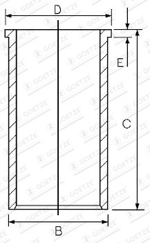 Cylinder Sleeve GOETZE ENGINE 14-027680-00