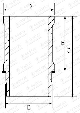 GOETZE ENGINE 14-634910-00 Cylinder Sleeve