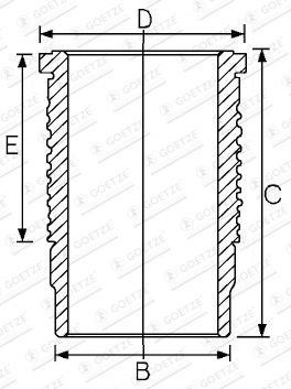 GOETZE ENGINE 14-670050-00 Cylinder Sleeve