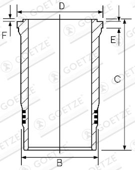 GOETZE ENGINE 15-270000-00 Cylinder Sleeve