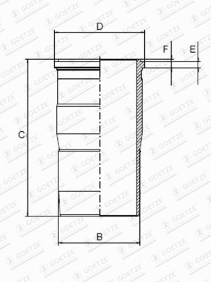 Cylinder Sleeve GOETZE ENGINE 15-451190-00