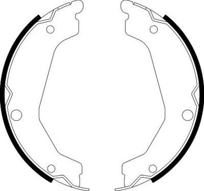 Brake Shoe Set, parking brake HELLA PAGID 8DA 355 050-051