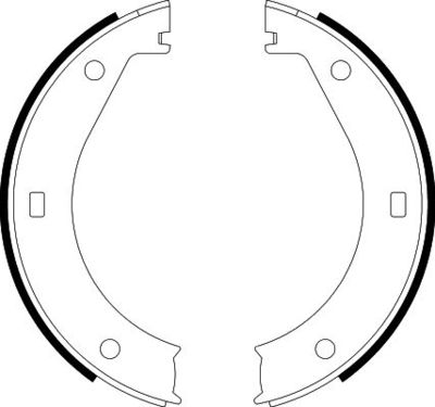 Brake Shoe Set, parking brake HELLA PAGID 8DA 355 050-311