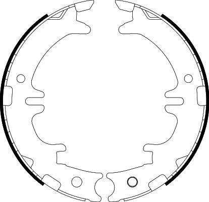 HELLA PAGID 8DA 355 050-541 Brake Shoe Set, parking brake