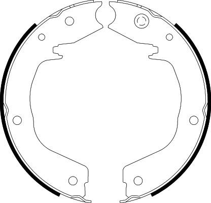 HELLA PAGID 8DA 355 050-701 Brake Shoe Set, parking brake