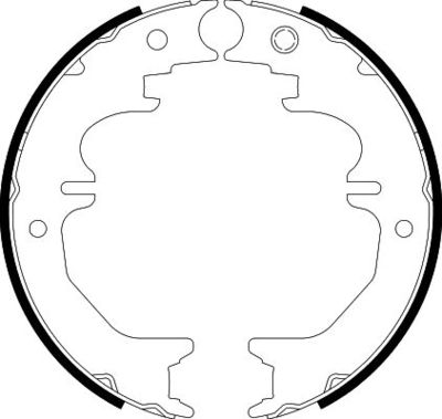Brake Shoe Set, parking brake HELLA PAGID 8DA 355 050-711