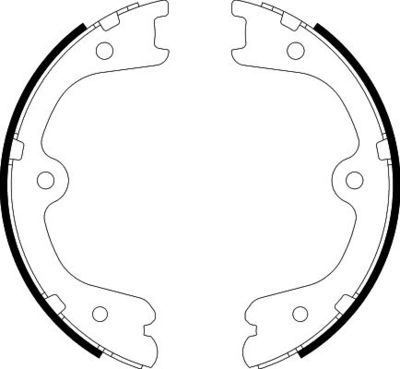 Brake Shoe Set, parking brake HELLA PAGID 8DA 355 050-851