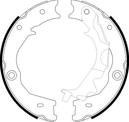 HELLA PAGID 8DA 355 051-121 Brake Shoe Set, parking brake