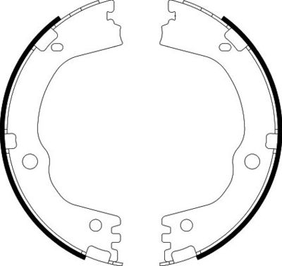 Brake Shoe Set, parking brake HELLA PAGID 8DA 355 051-211