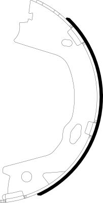 Brake Shoe Set, parking brake HELLA PAGID 8DA 355 051-221