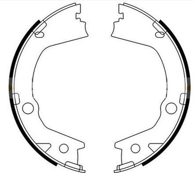 Brake Shoe Set, parking brake HELLA PAGID 8DA 355 051-281