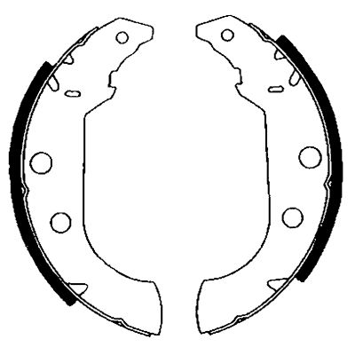 Brake Shoe Set HELLA PAGID 8DB 355 001-101