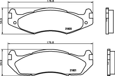 Brake Pad Set, disc brake HELLA PAGID 8DB 355 006-371