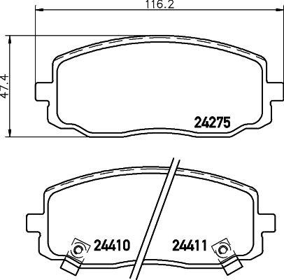 HELLA PAGID 8DB 355 006-571 Brake Pad Set, disc brake