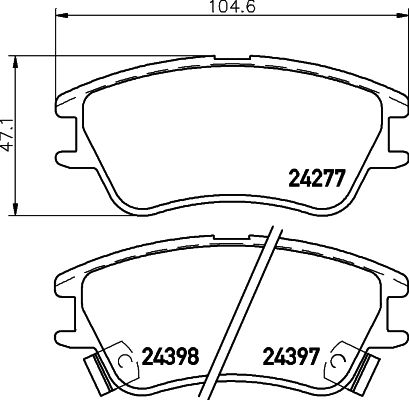 HELLA PAGID 8DB 355 006-671 Brake Pad Set, disc brake
