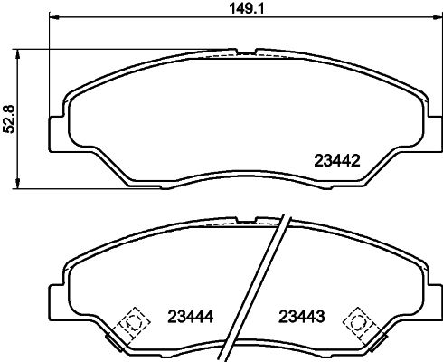 HELLA PAGID 8DB 355 009-701 Brake Pad Set, disc brake