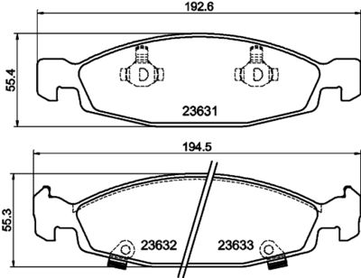 Brake Pad Set, disc brake HELLA PAGID 8DB 355 009-881
